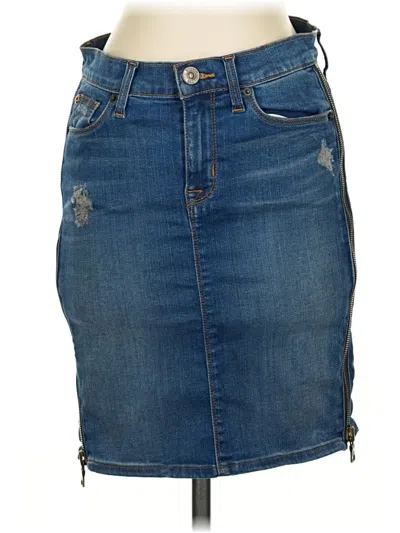 Pre-owned Hudson Denim Skirt In Blue