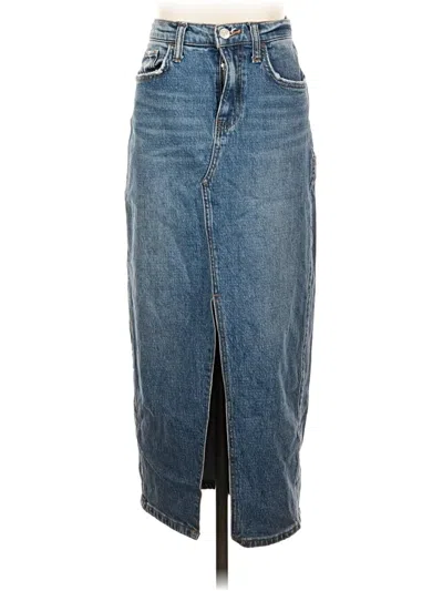 Pre-owned Hudson Denim Skirt In Blue