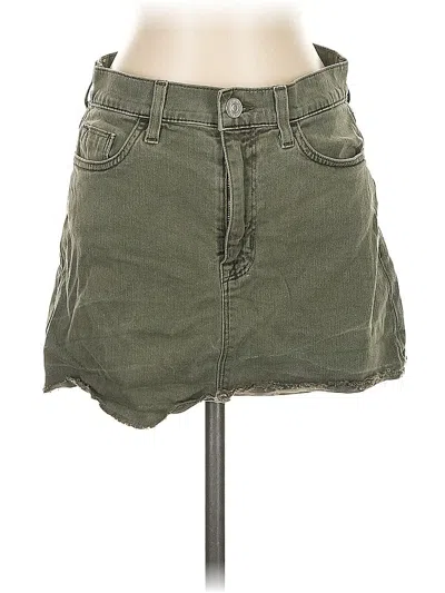 Pre-owned Hudson Denim Skirt In Green