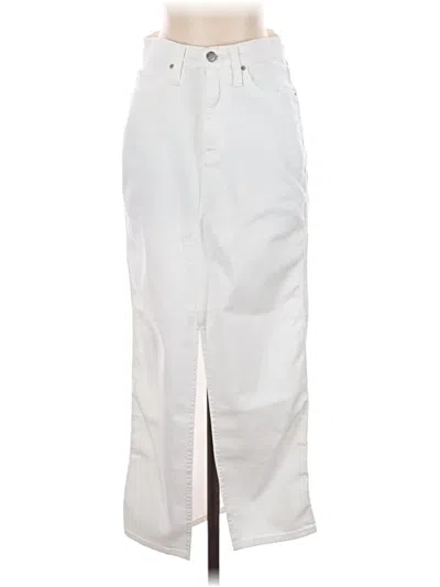 Pre-owned Hudson Denim Skirt In White