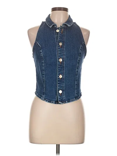 Pre-owned Hudson Denim Vest In Blue