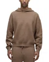 Hudson Double Knit Hoodie In Brown