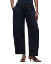 Hudson Drawstring Barrel Pants In Blue