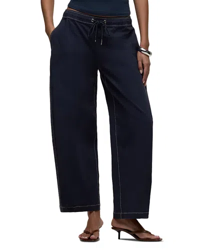 Hudson Drawstring Barrel Pants In Blue