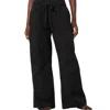 Hudson Drawstring Parachute Wide Leg Cargo Pant In Black In Black