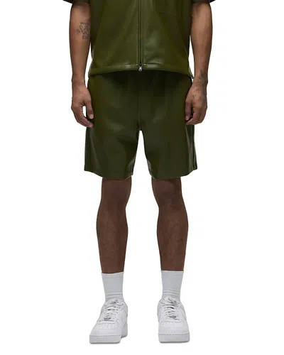 HUDSON FAUX LEATHER 7 DRAWSTRING SHORTS