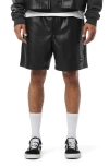 HUDSON FAUX LEATHER DRAWSTRING SHORTS