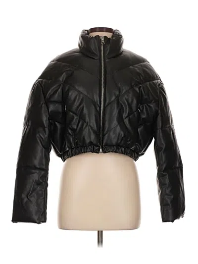 Pre-owned Hudson Faux Leather Jacket In Black