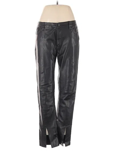 Pre-owned Hudson Faux Leather Pants In Black