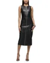 Hudson Faux Leather Sleeveless Dress In Black