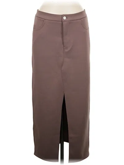 Pre-owned Hudson Formal Skirt In Brown
