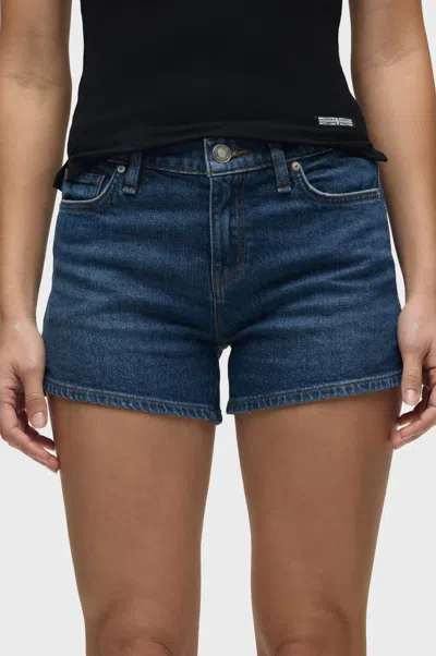 Hudson Gemma Mid-rise Jean Shorts In Blue