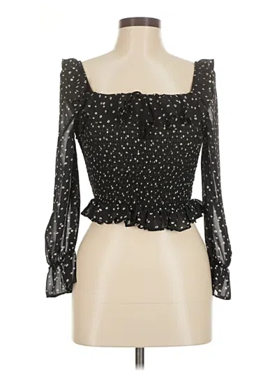 Pre-owned Hudson Gray Long Sleeve Blouse In Black