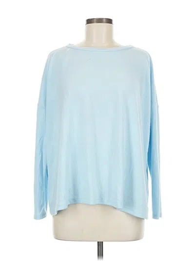 Pre-owned Hudson Gray Long Sleeve Top Blue Boatneck Tops