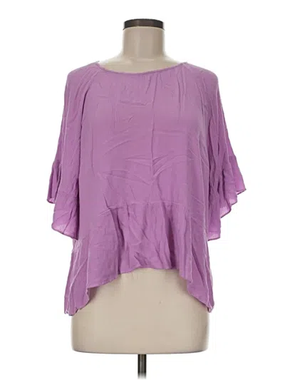 Pre-owned Hudson Gray Short Sleeve Blouse In Purple