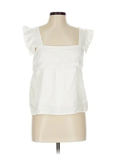 Pre-owned Hudson Gray Sleeveless Blouse In White