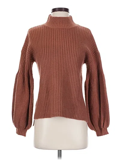 Pre-owned Hudson Gray Turtleneck Sweater In Brown