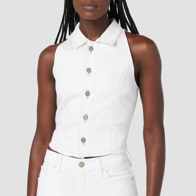 Hudson Women's Halter Twill Vest In White