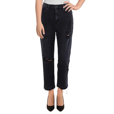 Hudson Harlow Womens Destroyed Denim Cigarette Jeans