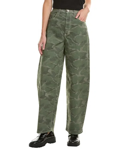 Hudson High-rise Camo Barrel Jean In Green