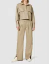 Hudson High-rise Rosie Faux Leather Trouser In Chinchilla In Multi