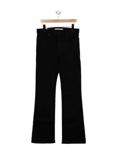 Pre-owned Hudson High-rise Flared Jeans In Black