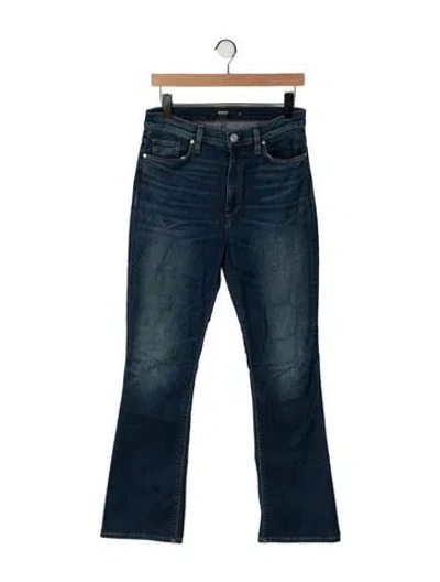Pre-owned Hudson High-rise Flared Jeans In Blue