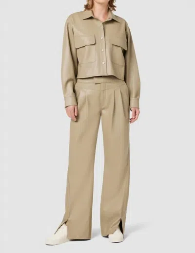 Hudson High-rise Rosie Faux Leather Trouser In Chinchilla In Neutral