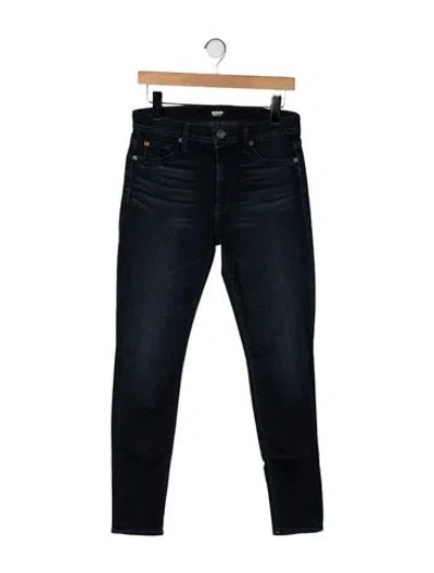 Pre-owned Hudson High-rise Skinny Leg Jeans In Black