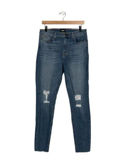 Pre-owned Hudson High-rise Skinny Leg Jeans In Blue