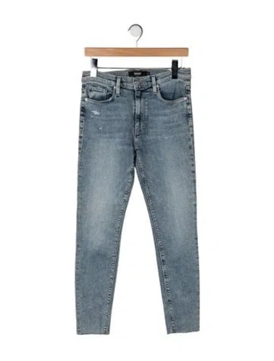 Pre-owned Hudson High-rise Skinny Leg Jeans W/ Tags In Blue