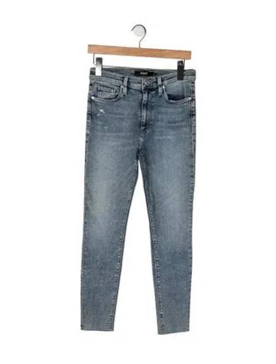 Pre-owned Hudson High-rise Skinny Leg Jeans W/ Tags In Blue