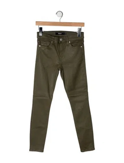 Pre-owned Hudson High-rise Skinny Leg Jeans W/ Tags In Green