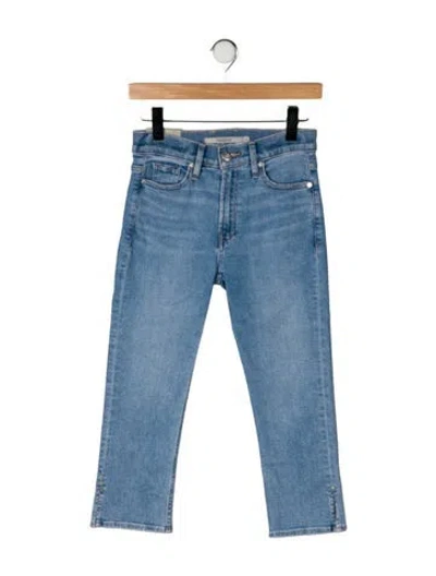Pre-owned Hudson High-rise Straight Leg Jeans In Blue
