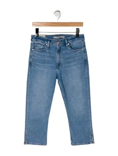 Pre-owned Hudson High-rise Straight Leg Jeans In Blue
