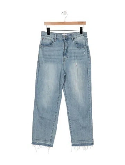Pre-owned Hudson High-rise Straight Leg Jeans In Blue