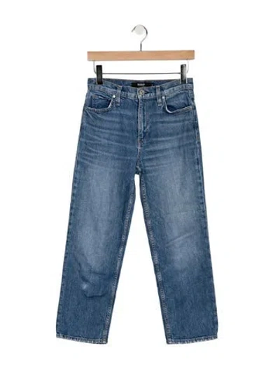 Pre-owned Hudson High-rise Straight Leg Jeans In Blue