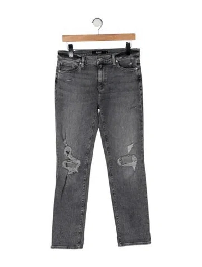 Pre-owned Hudson High-rise Straight Leg Jeans W/ Tags In Gray