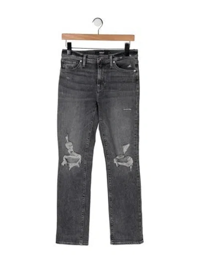 Pre-owned Hudson High-rise Straight Leg Jeans W/ Tags In Gray