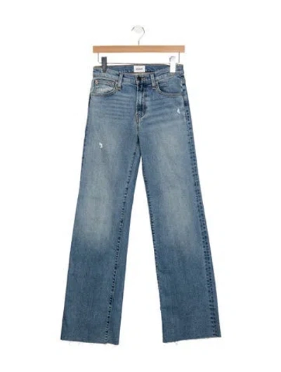 Pre-owned Hudson High-rise Wide Leg Jeans W/ Tags In Blue