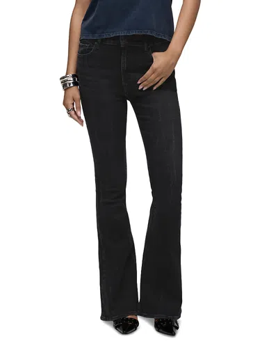 Hudson Holly High Rise Flare Jeans In Black Magic