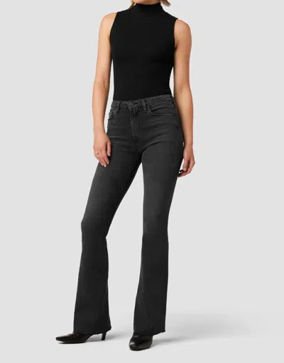 Hudson Holly High-rise Flare Jeans In Washed Black