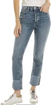 Hudson Holly High Rise Straight Ankle Jeans In Mineral Blue In Blue