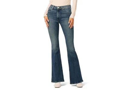 Hudson Holly High-rise Flare In Timber In Blue