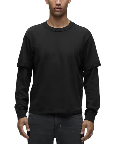 Hudson Hybrid Tee In Black