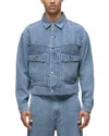 Hudson Jacquard Trucker Jacket In Blue