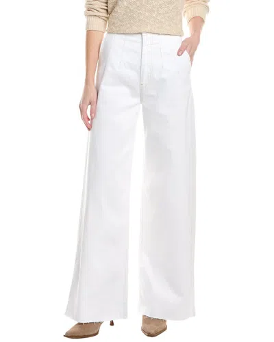 Hudson Jeans James High-rise Darted White Wide Leg Jean In Multi