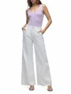 Hudson James High Rise Darted Wide Leg Jean In White In Multi