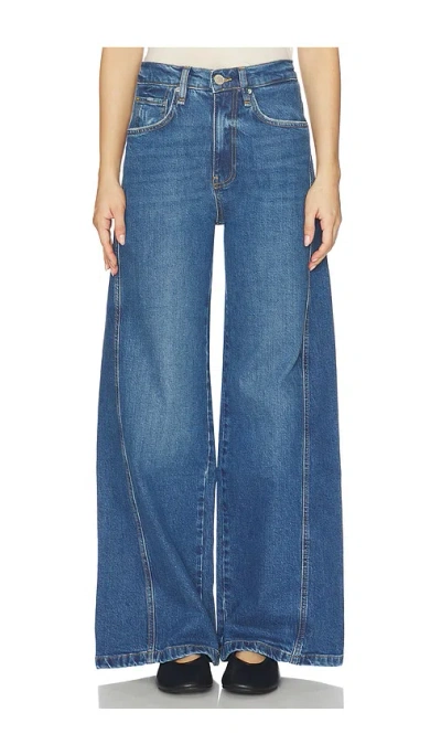 Hudson James High Rise Wide Jeans In Blue