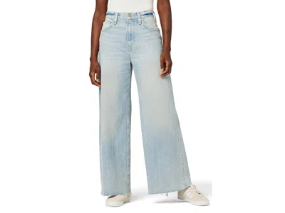 Hudson James High-rise Wide Leg Barefoot In Iris In Blue